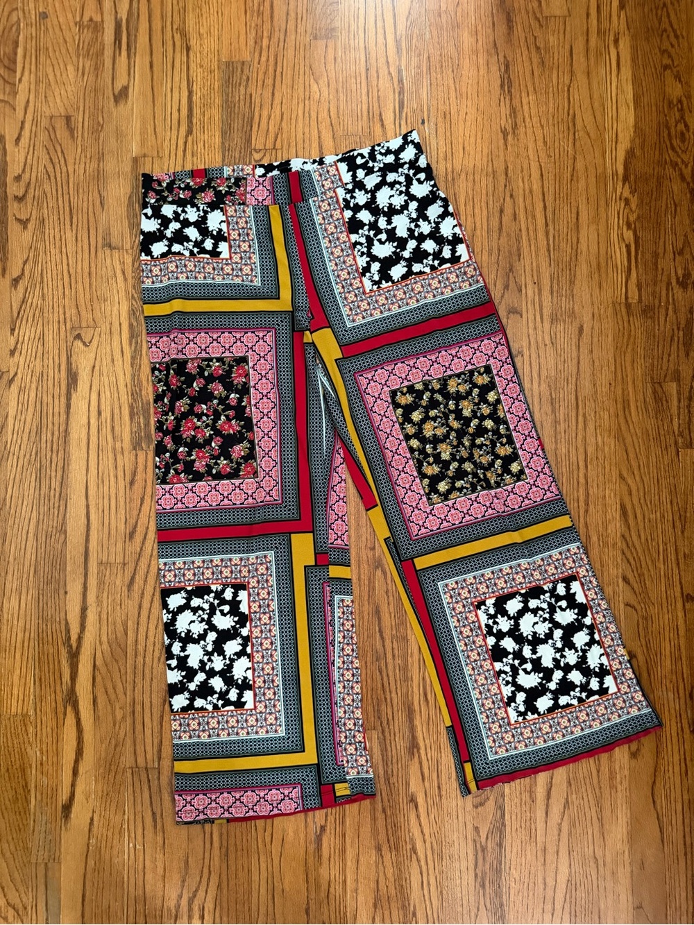 Jules And Leopold Patchwork Pullon Wide Leg Pants